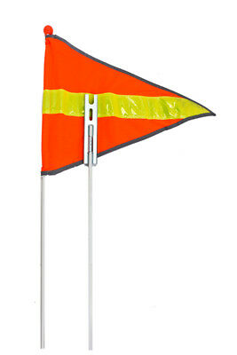 Reflective Bike Bicycle Safety Flag Pole Orange Free Ship New